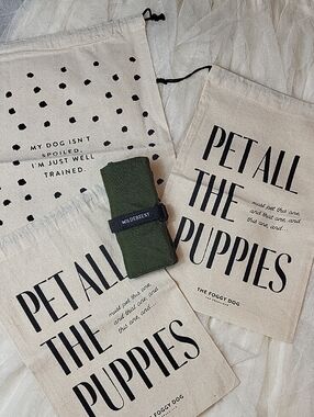 The Foggy Dog gift bags (3) and new travel foldable cup
